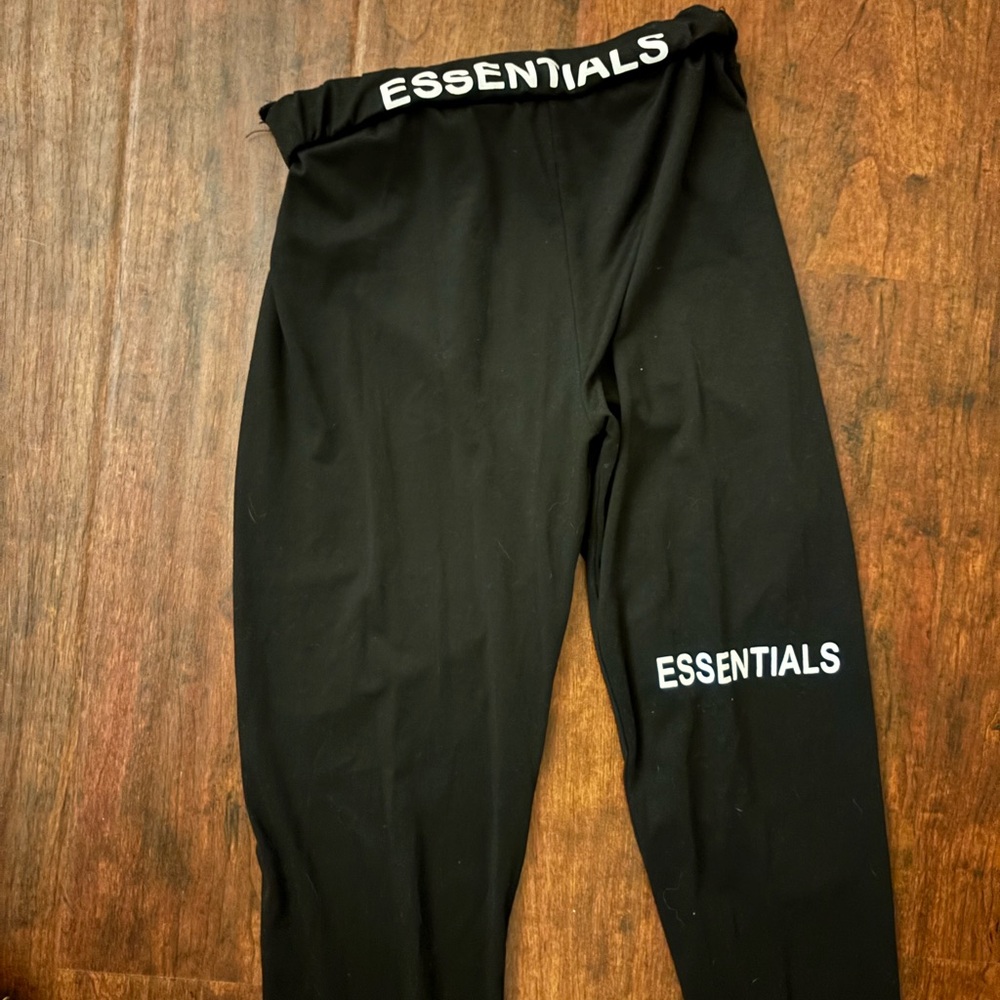 Essentials Jet Black Joggers